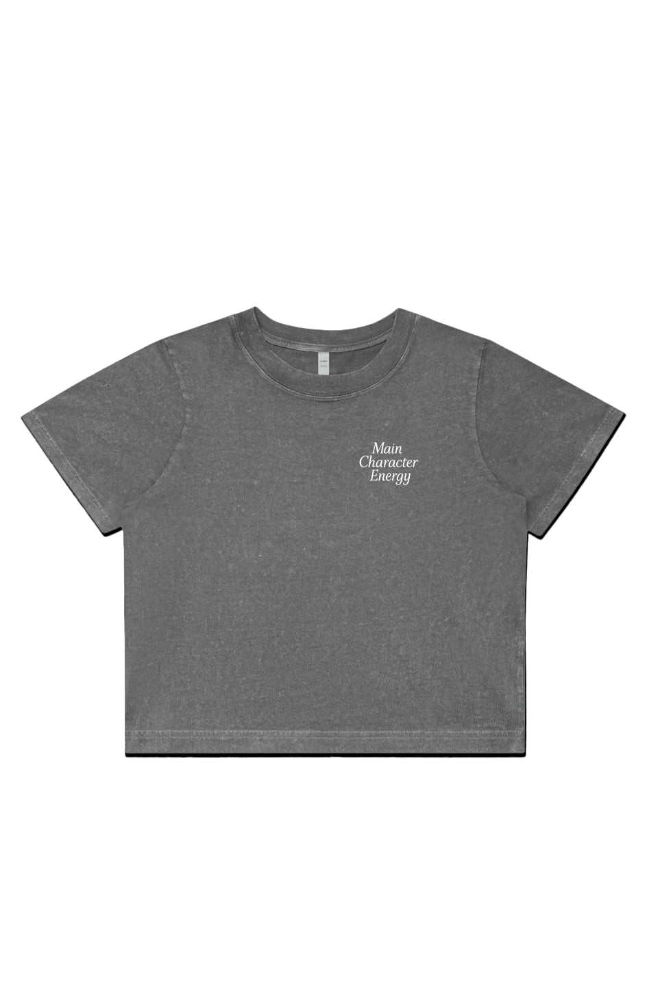 Main Character Energy – Stone Wash Cropped Tee