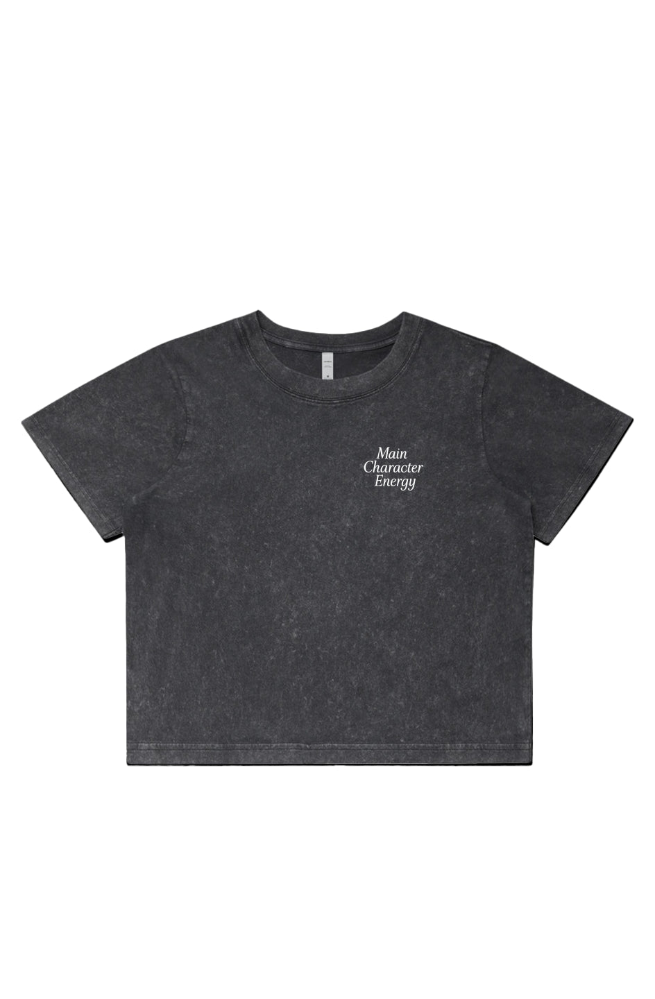 Main Character Energy – Stone Wash Cropped Tee